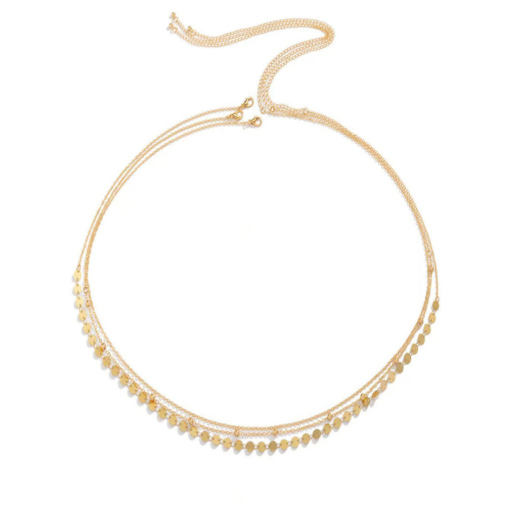 Sequins Waist Chain for Women Sexy Simplicity Layered Body Chains