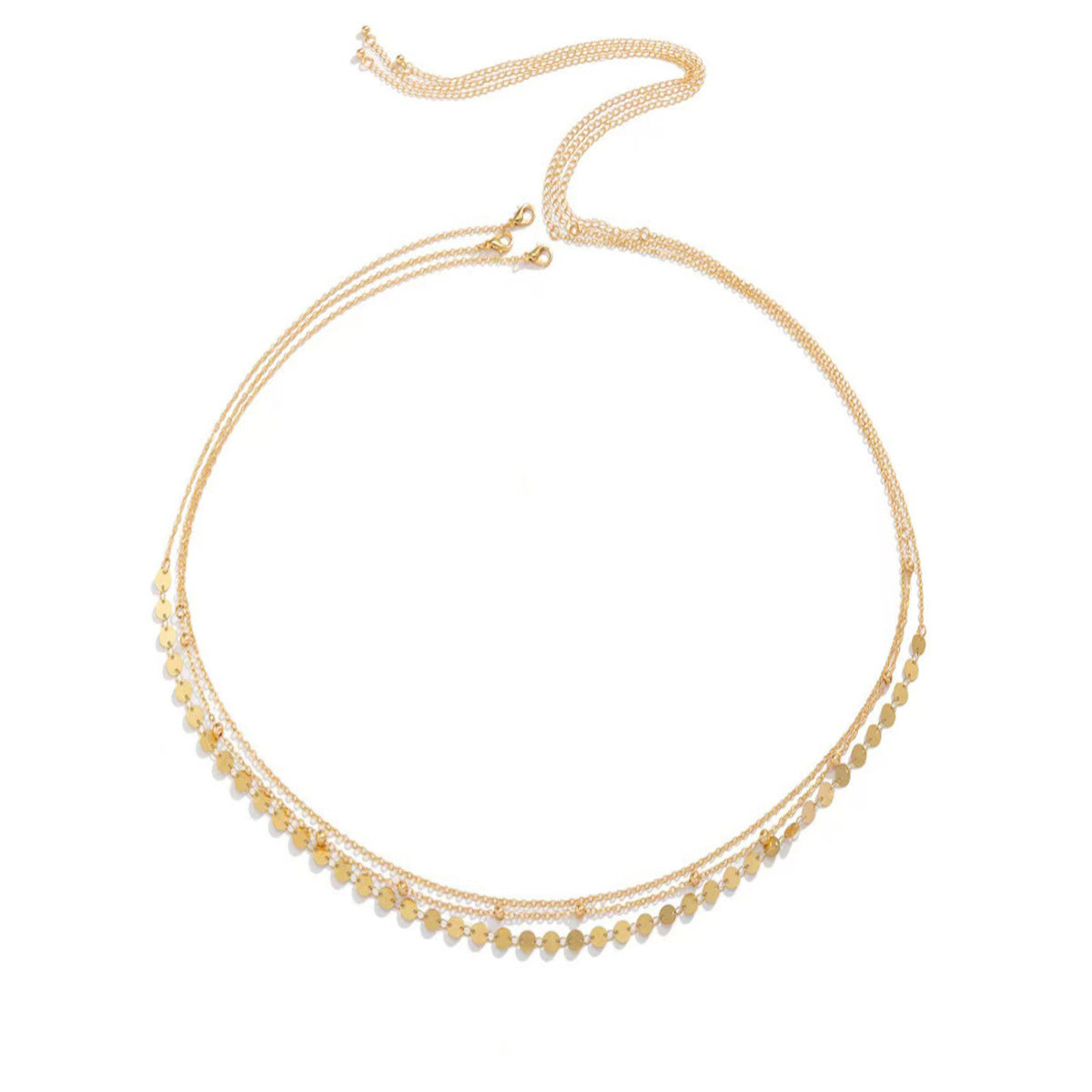 Sequins Waist Chain for Women Sexy Simplicity Layered Body Chains