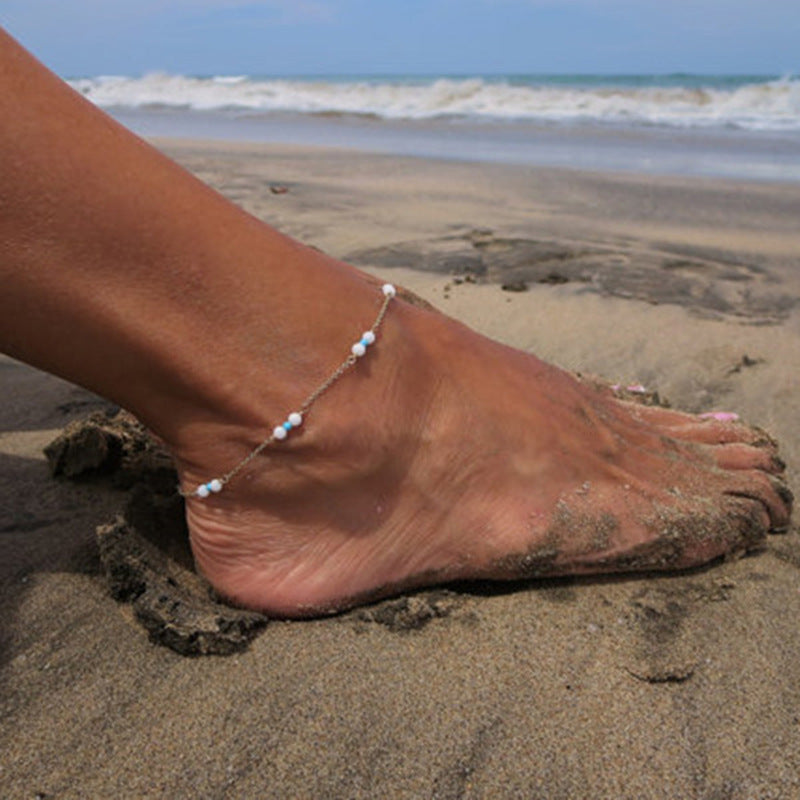 Turquoise Stone Beads Anklet Jewelry