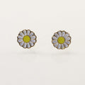 Enamel Daisy Stud Earrings