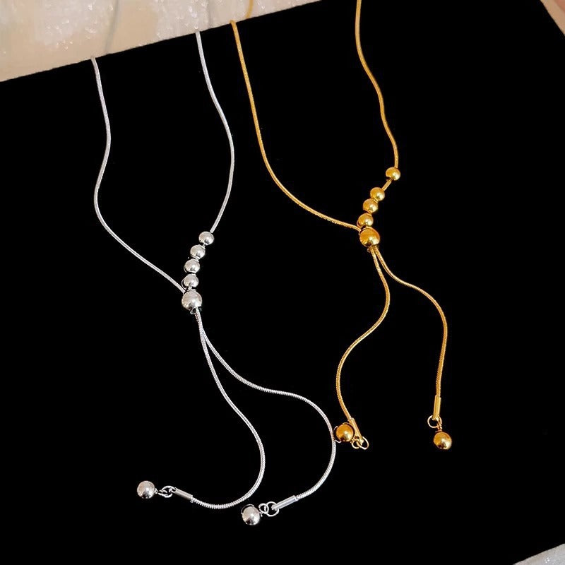 Cross-border Simple Round Bead Necklace