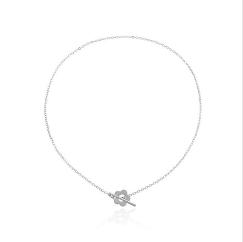 Black Crystal Beaded Chain Necklace
