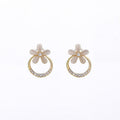 Opal Flower Stud Earrings