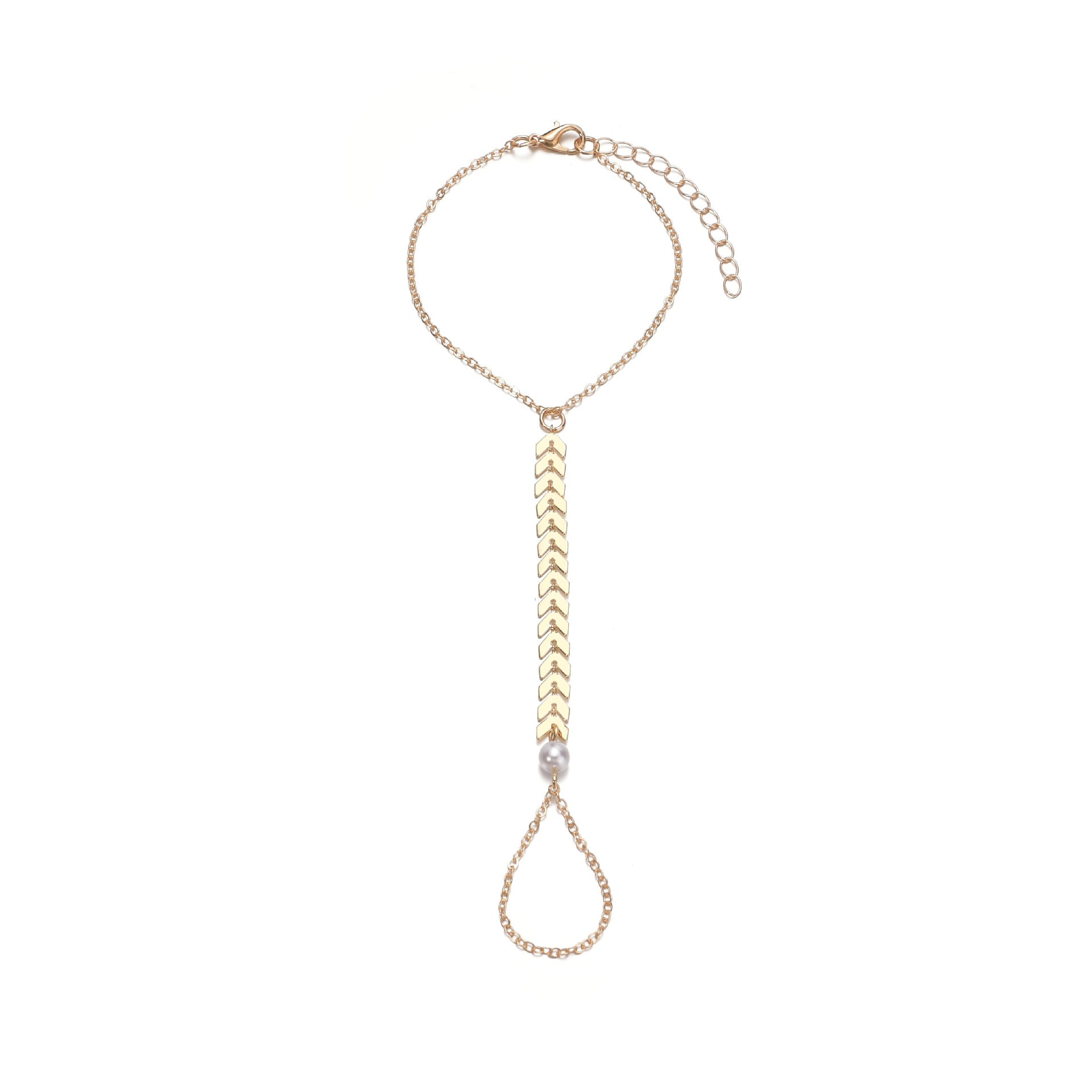 Wheat Chain Elegant Pearl Bracelet