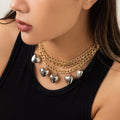 Multilayer Big Peach Heart Pendant Necklace