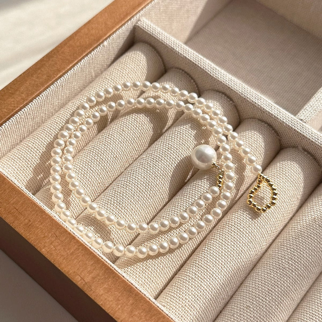 Pearl Choker Necklace Glass Pearls Jewelry Women Wedding Accessories