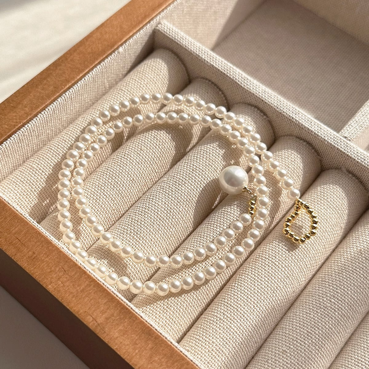 Pearl Choker Necklace Glass Pearls Jewelry Women Wedding Accessories