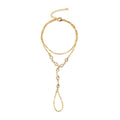 BlingBling Zircon Stone Finger Chain Bracelet