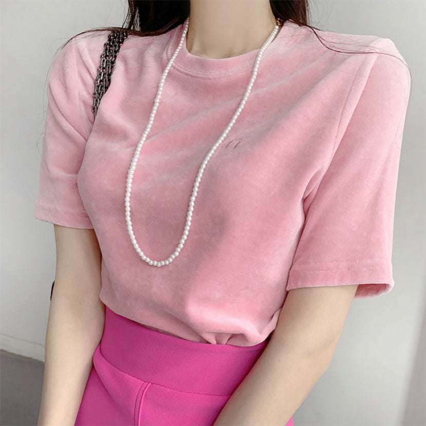 Lady Jewelry Classic Tiny Glass Pearl Necklace