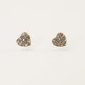 Metal Love Heart Rhinestone Earring