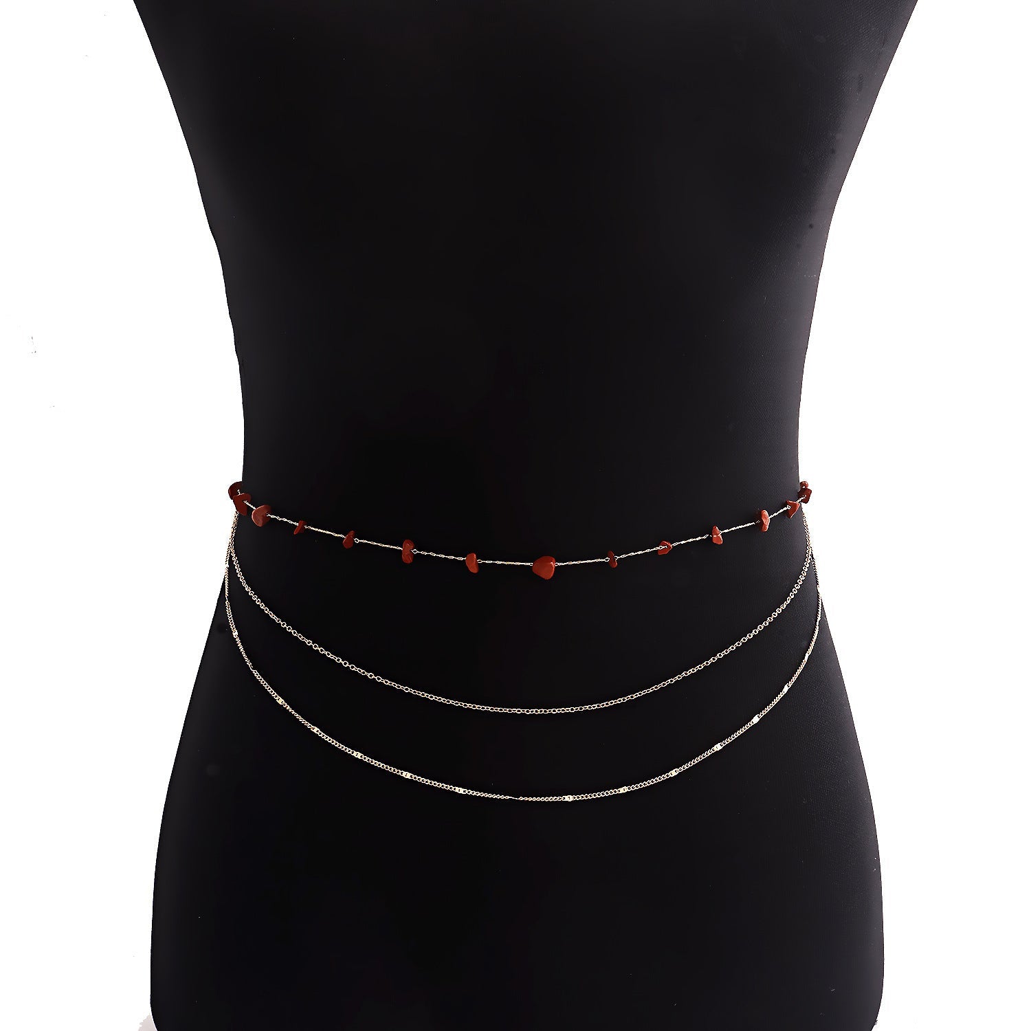 Waist Beads Belly Body Chain Double Layer Rhinestone Chain Jewelry