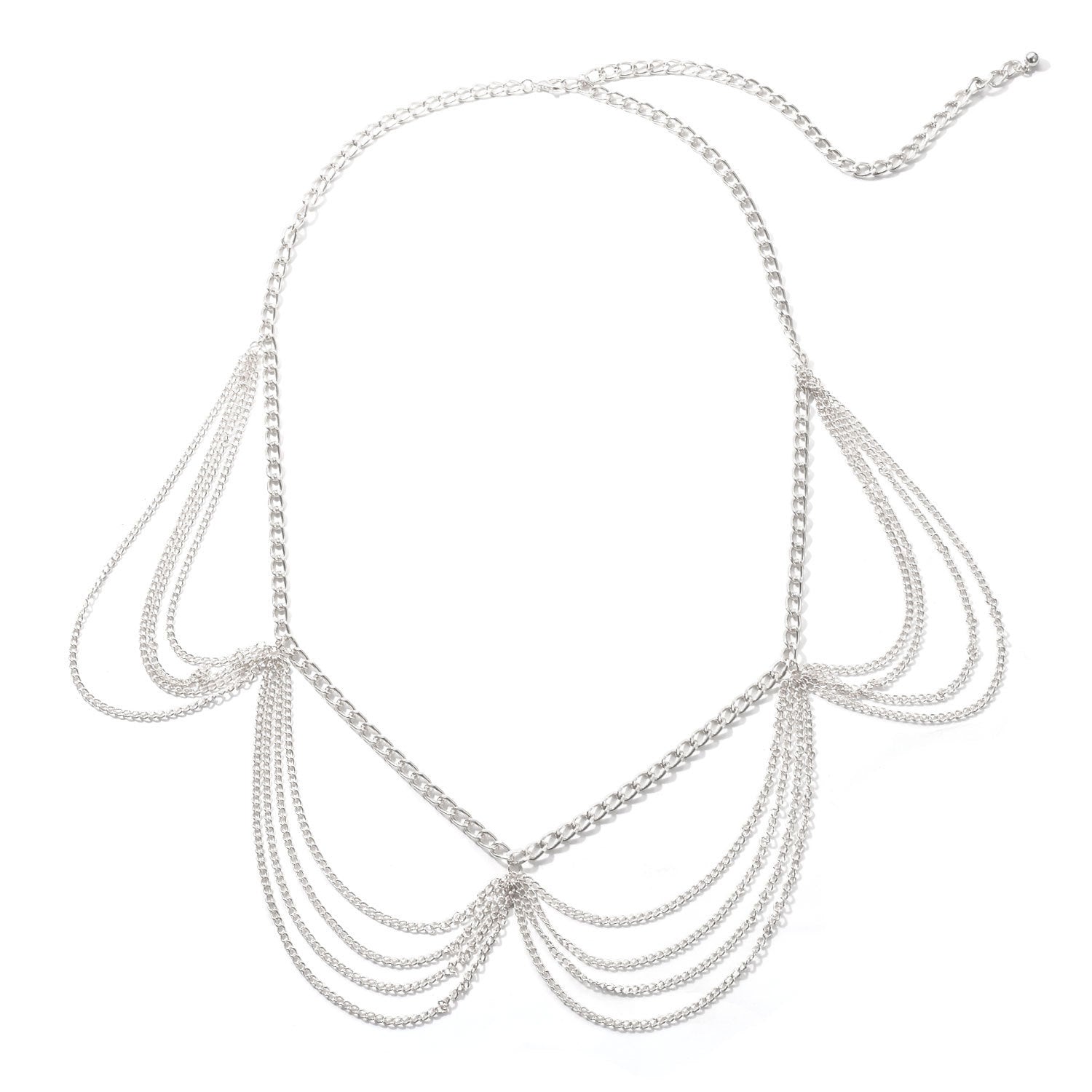 Sexy Beach Bikini Thin Belly Chain Simple Geometric Exaggerated Fringe Waist Chain Jewelry
