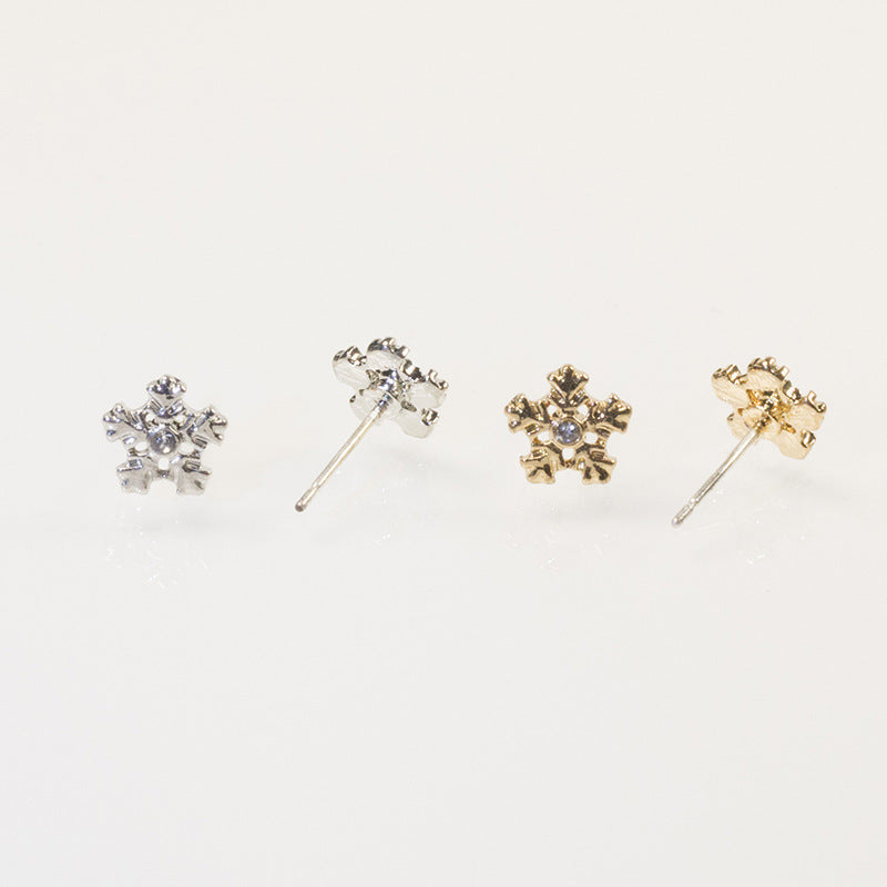 Giraffe flower snowflake stud earrings set