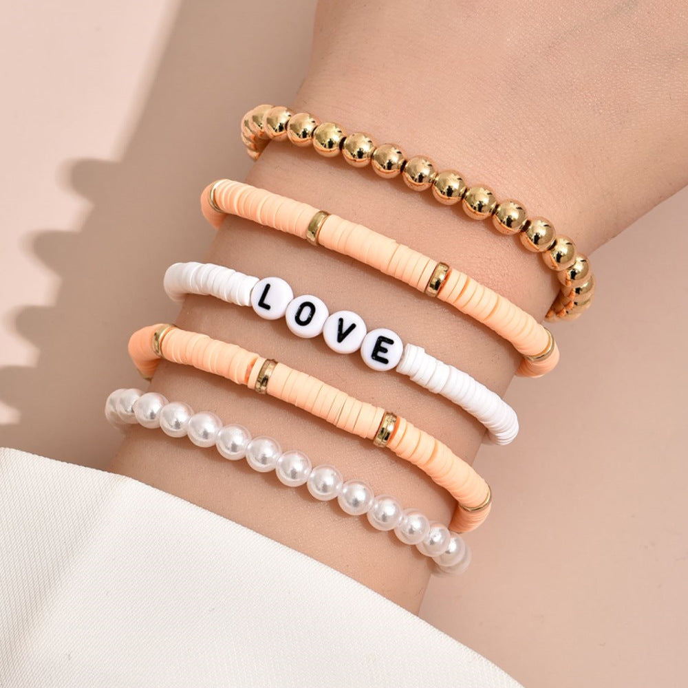 Bohemian Colorful Elastic Beaded Bracelet for Women