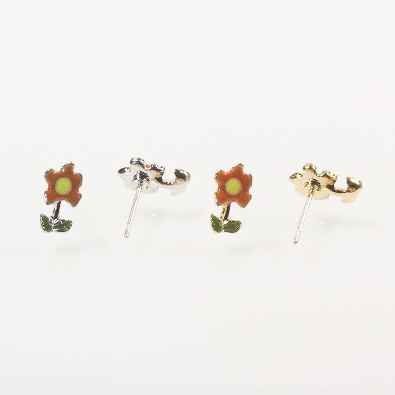Fashion Butterfly flower stud earrings set
