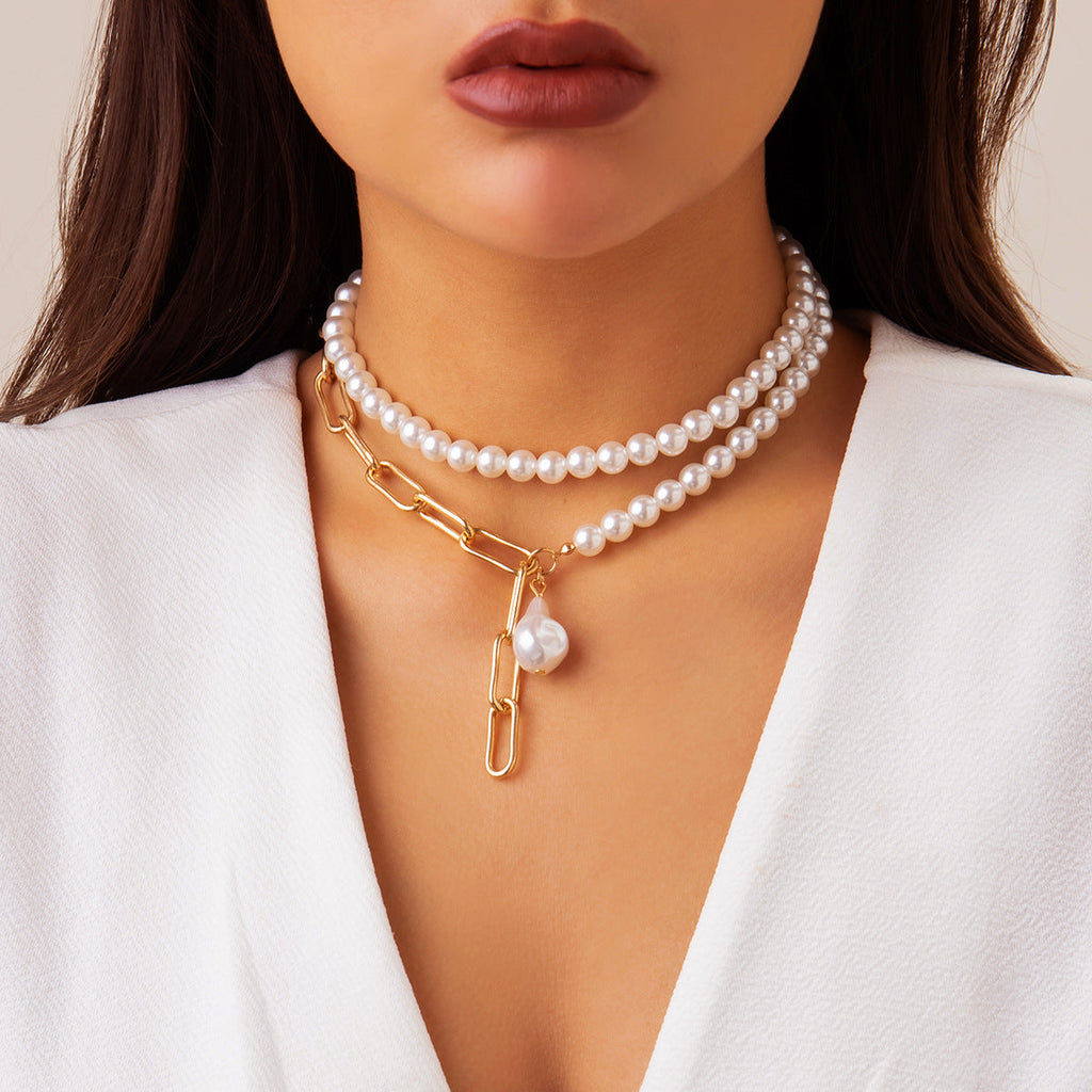 Pearls Long Tassel Pendant Necklace for Women