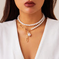 Pearls Long Tassel Pendant Necklace for Women