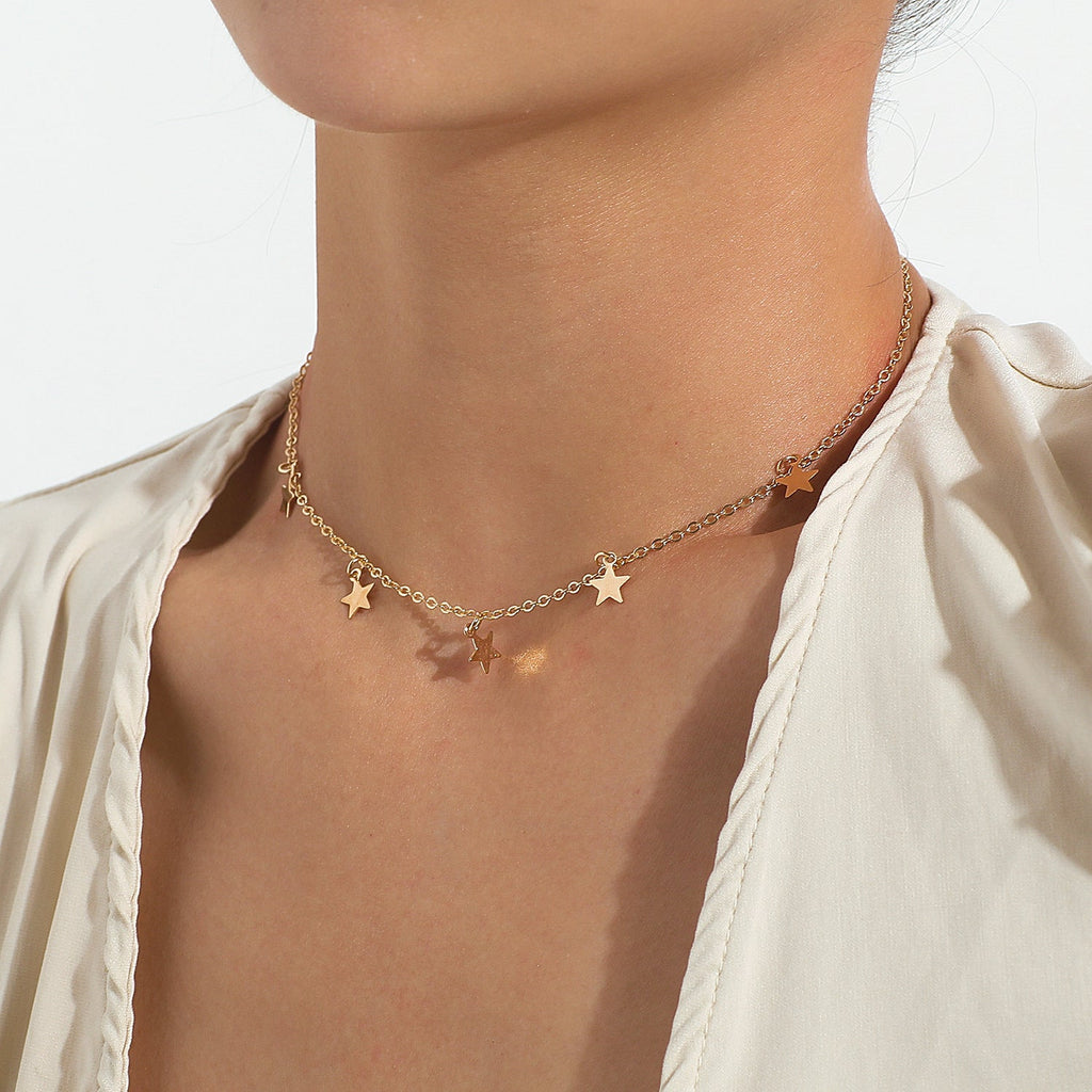 Lucky Star Tassels Choker Necklace