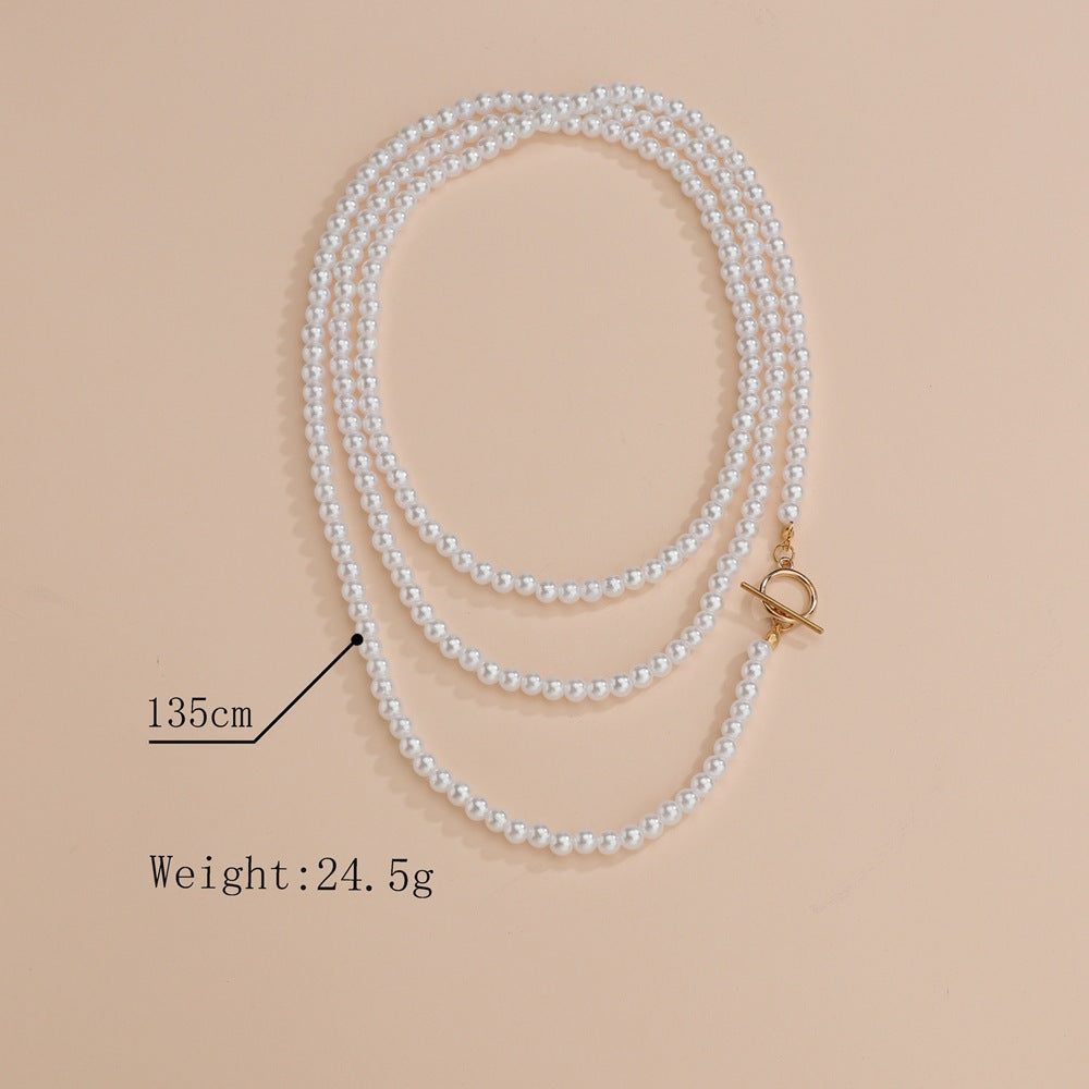 Vintage Women Baroque Pearl Necklace