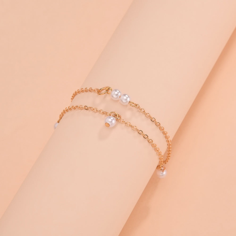 Tiny Pearl Chain Necklace
