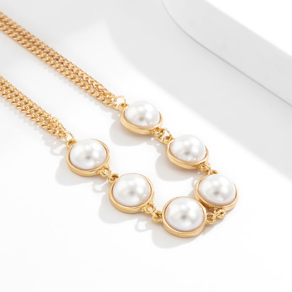 Sexy Body Chain Pearl Layered Bra Chain
