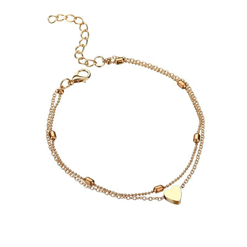 Double Layer Chain Heart Necklace