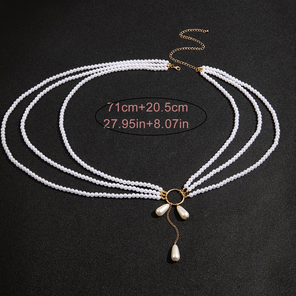 Bestone Rhinestone Chain Waist Multi-layer Body Chain