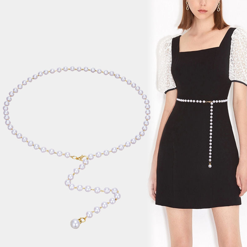 Pearl Waist Chain Elegant Baroque Pendant Waist Chain