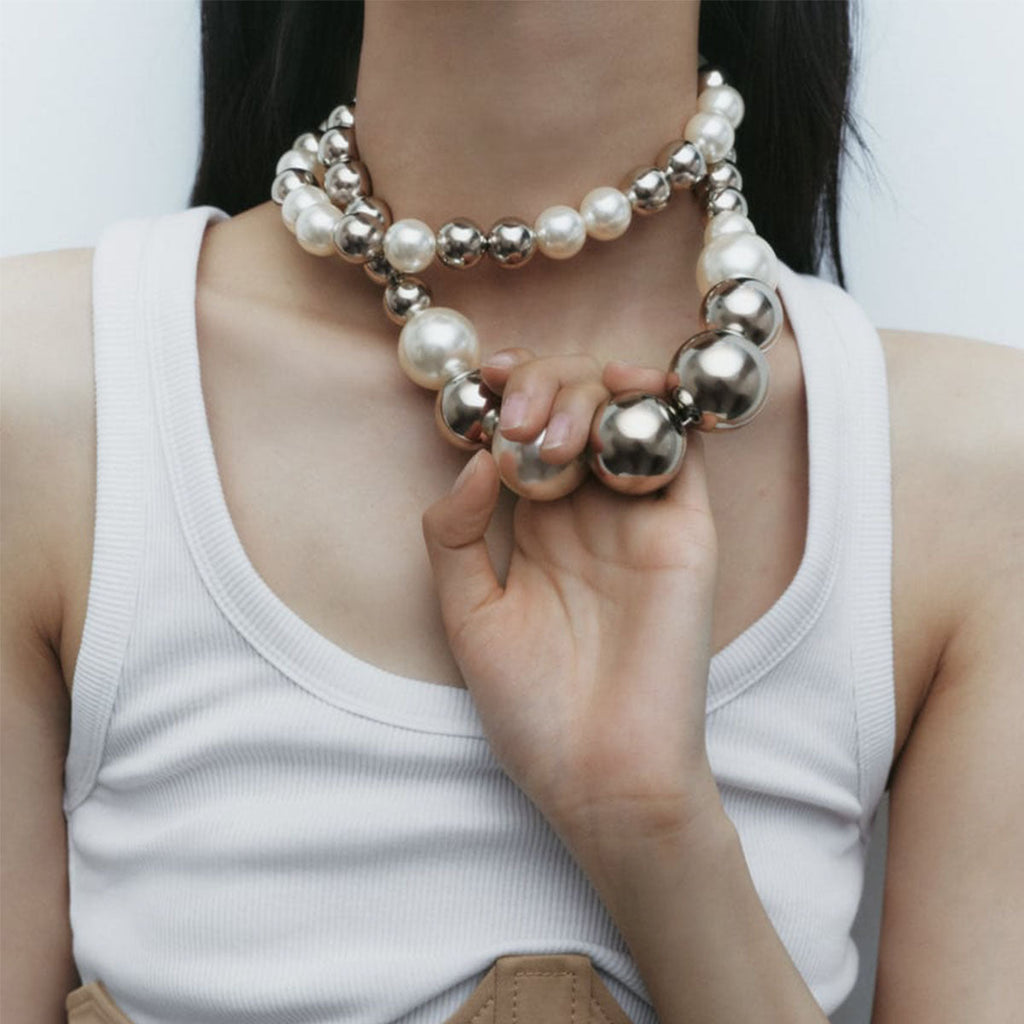 Hop CCB Round Bead Chokers Necklaces Short Collar