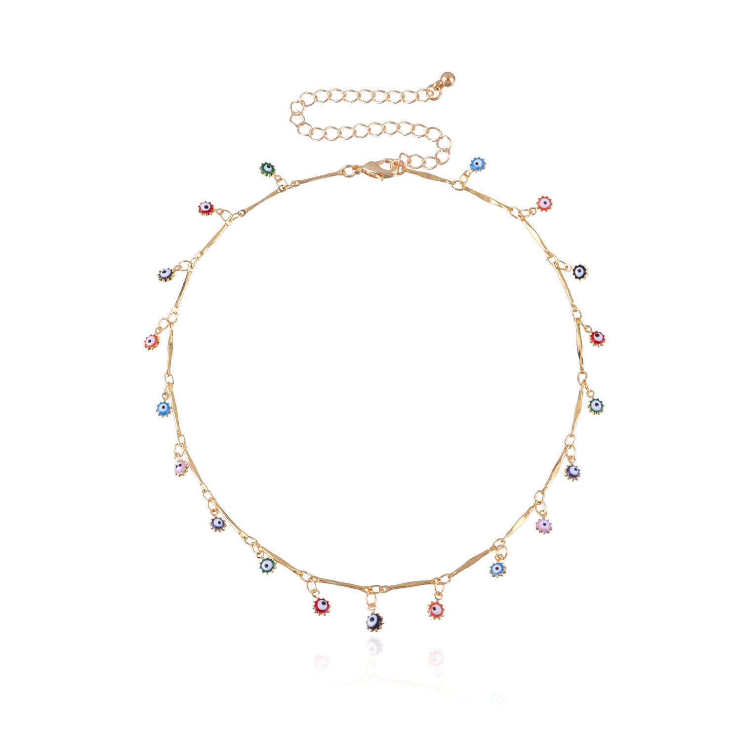 Colorful Bead Chain Necklace