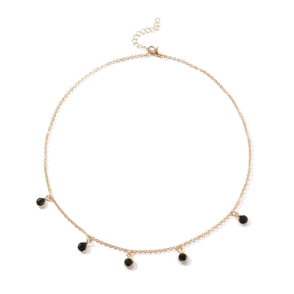 Crystal Stone Charm Necklace