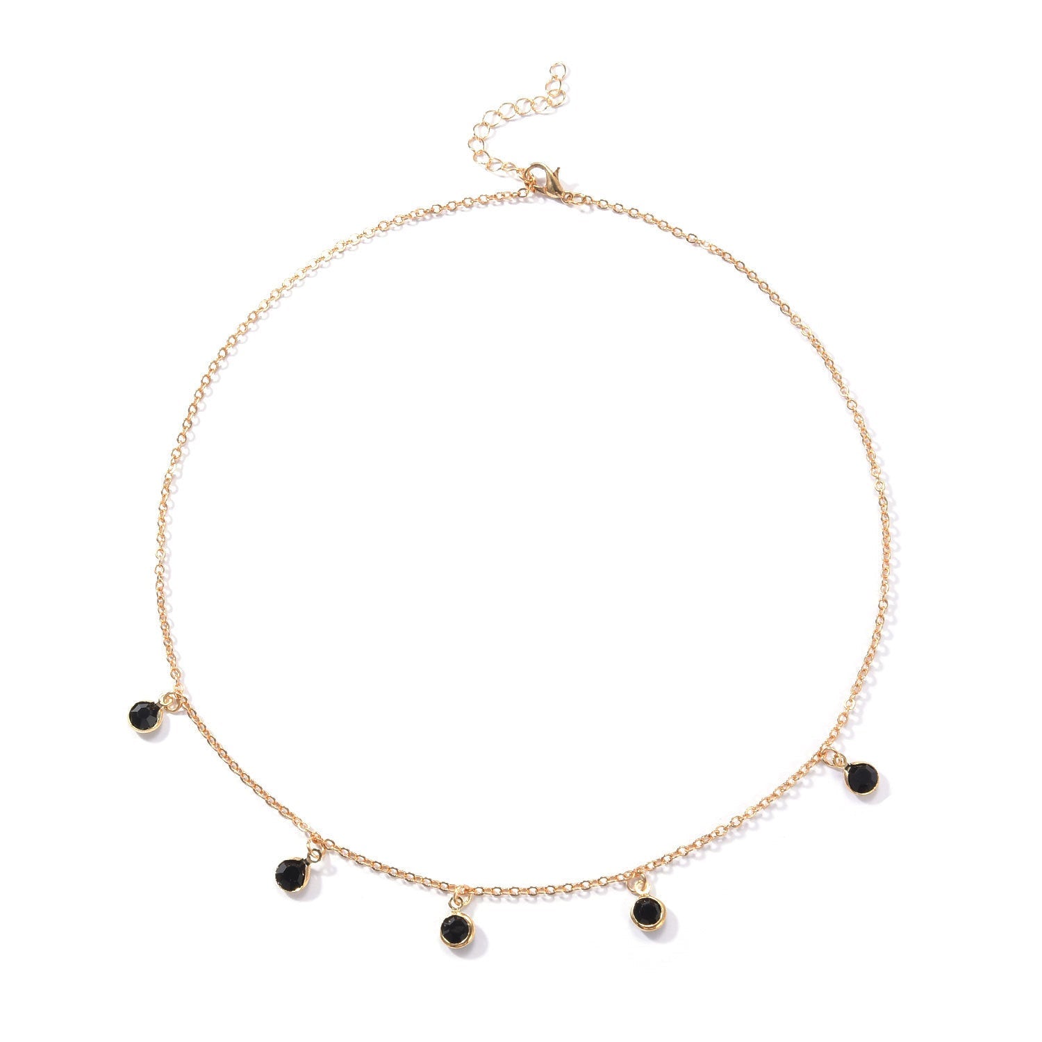 Crystal Stone Charm Necklace