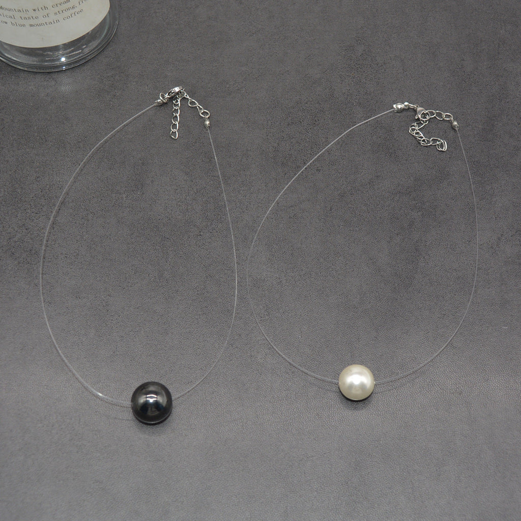 Summer Pearl Pendant Wire Chain Necklace