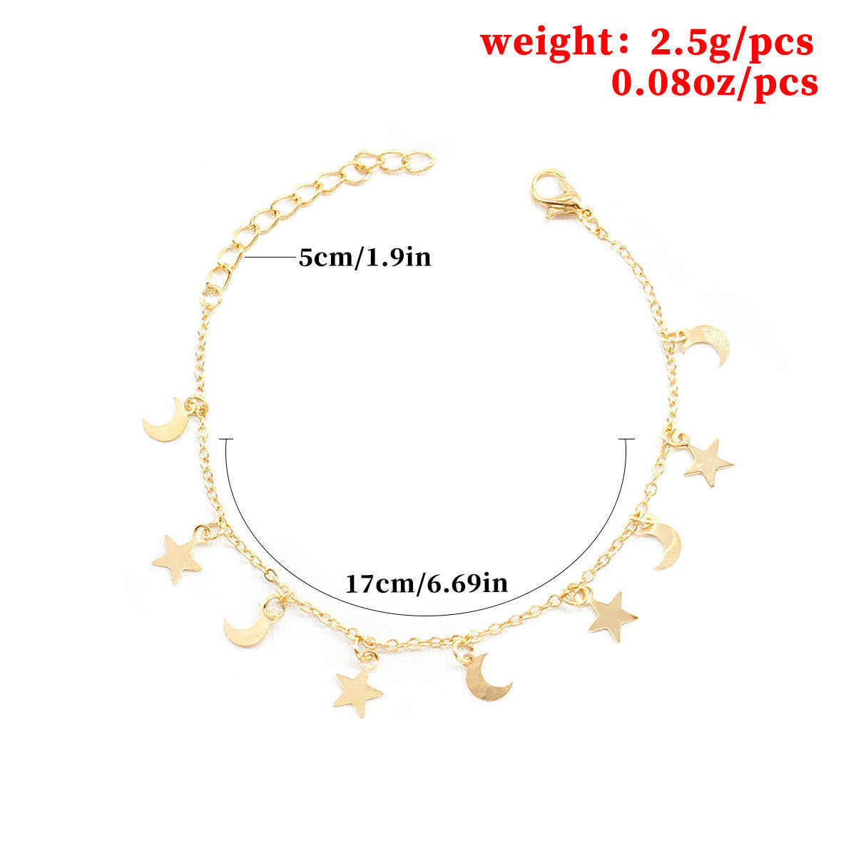 Moon Star Charms Bracelet
