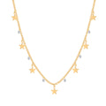Multi Star Stone Charms Jewelry Necklace