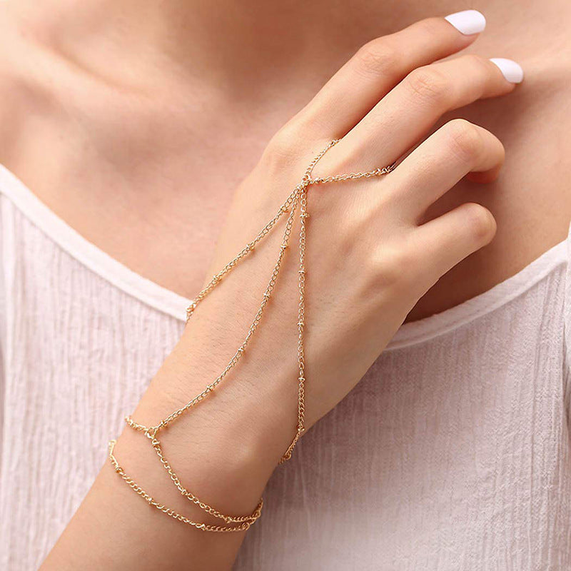 Finger Connected Hand Chain Bracelet