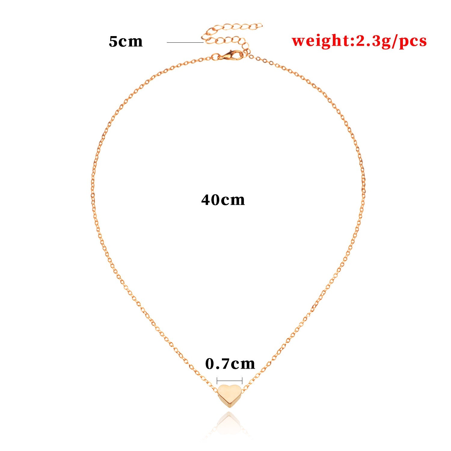 Heart Charm Choker Necklace