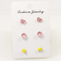 Butterfly flower stud earrings set Jewelry