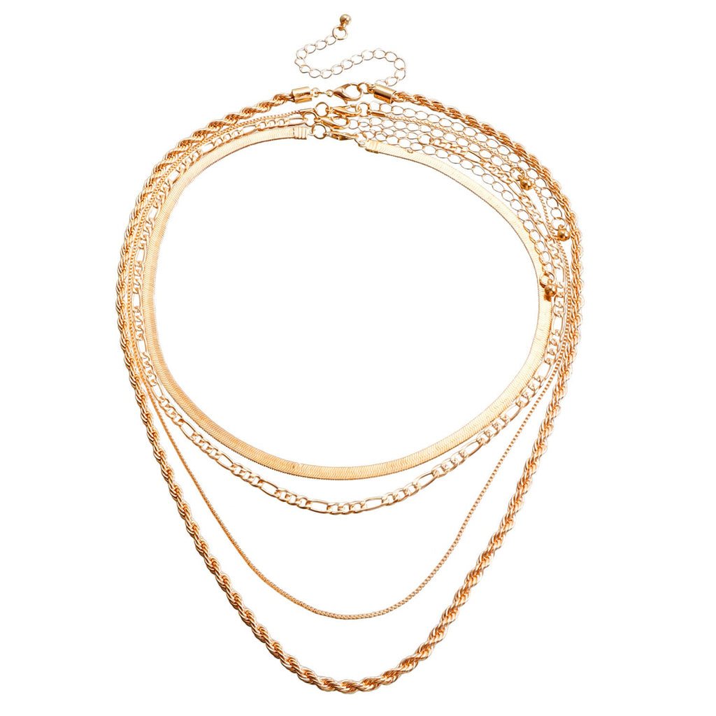Multi layer Chain Necklace Punk Popular Short Choker