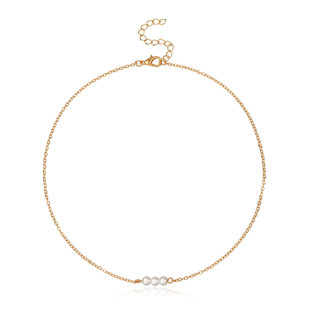 Tiny Pearl Chain Necklace