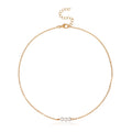 Tiny Pearl Chain Necklace