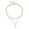 Chains Layered Baroque Pearl Necklace