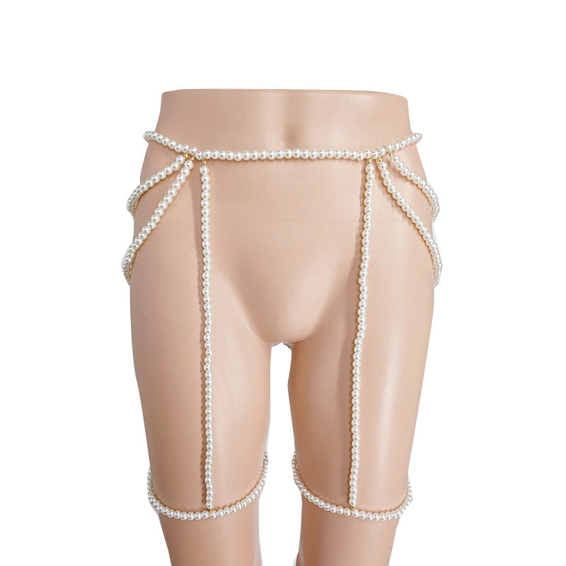 Multi-layer Pearl Body Chain Set