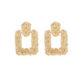 Hollow Large Square Stud Statement Earrings