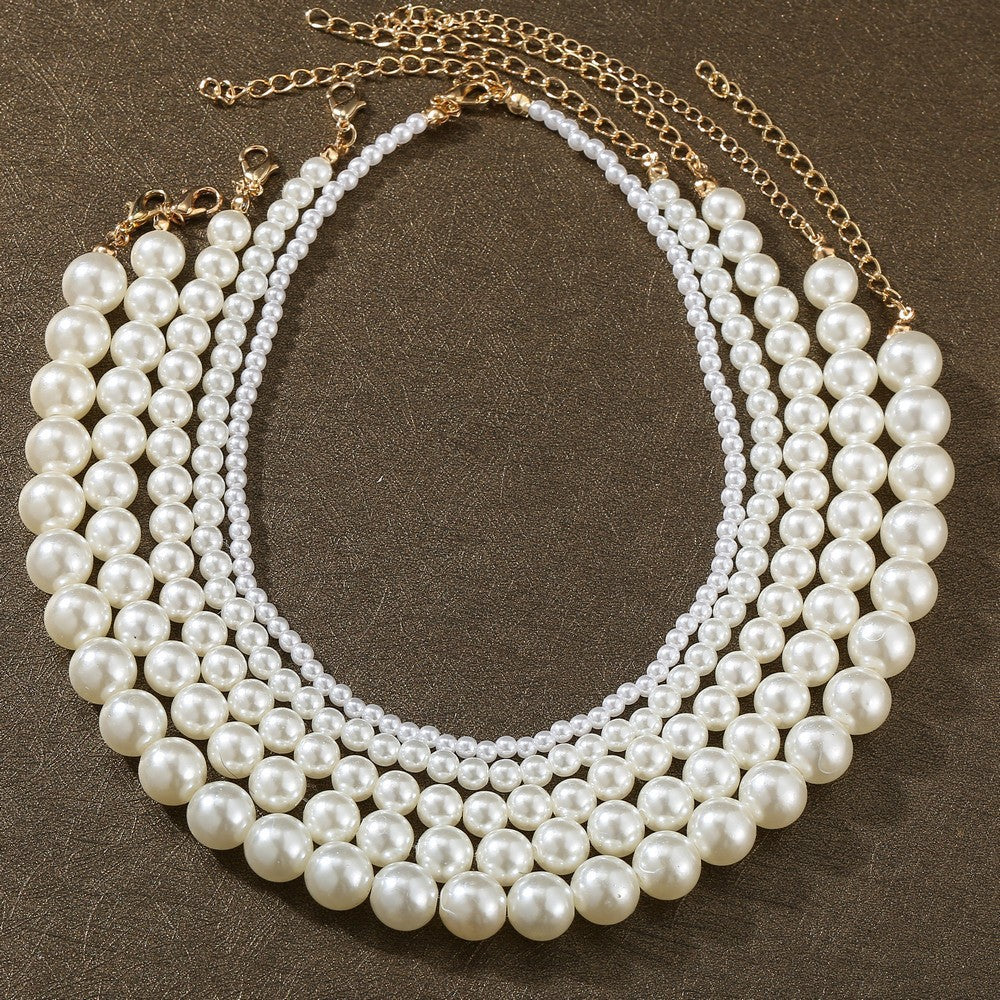 Multi-Layer Baroque Pearl Choker Necklace for Women