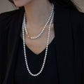 Vintage Pearl Elegant Necklace Small Fragrance Style Simple Layer Long Sweater Accessories