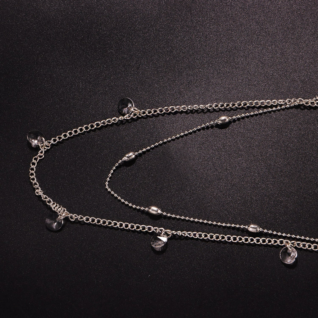Small Crystal Stone Beads Chain Necklace