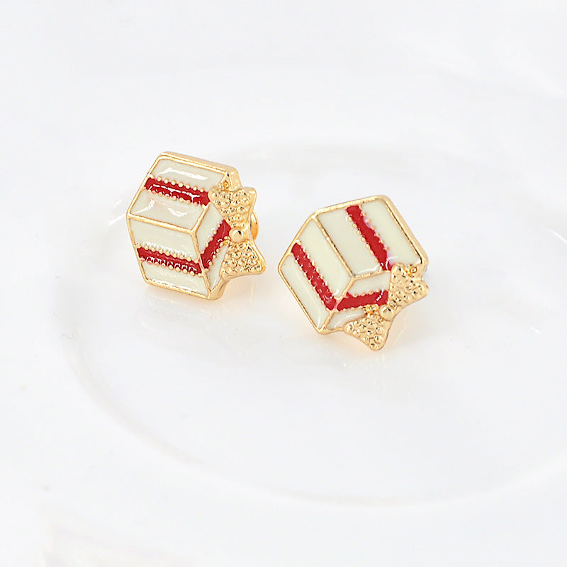 Christmas Gift Box Earring