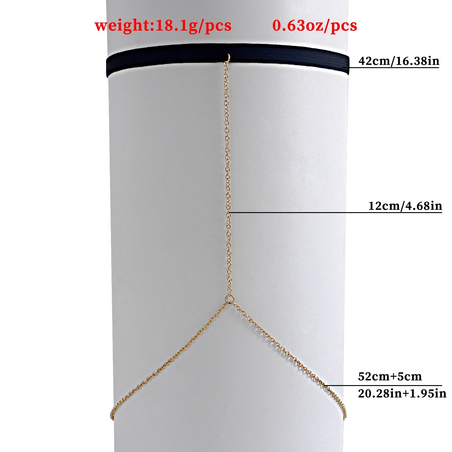 Sexy Multilayer Plain Chain Elastic Thigh Chain