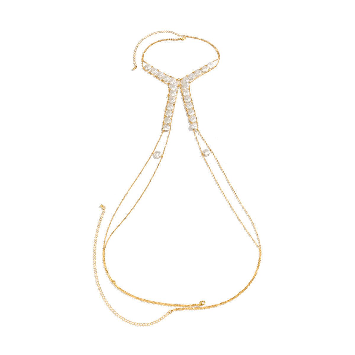 Sexy Pearl Chest Bikini Chain Fashion Jewelry Body Chain